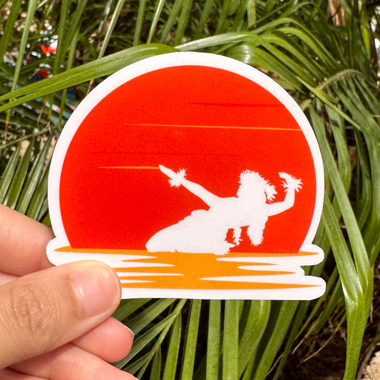 Sunset Hula Sticker