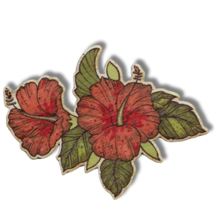 Hibiscus Bamboo Sticker