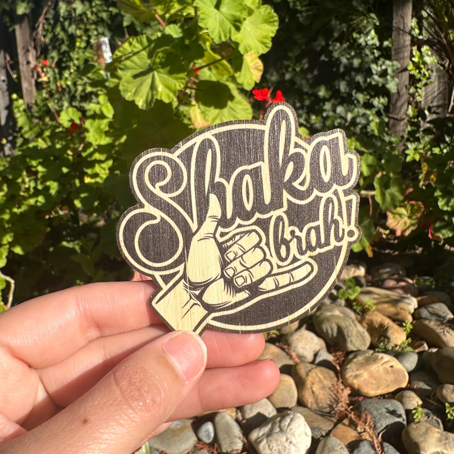 Shaka Brah Bamboo Sticker – Veena & Co.