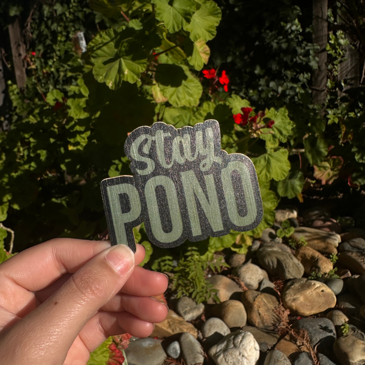 Stay Pono Bamboo Sticker