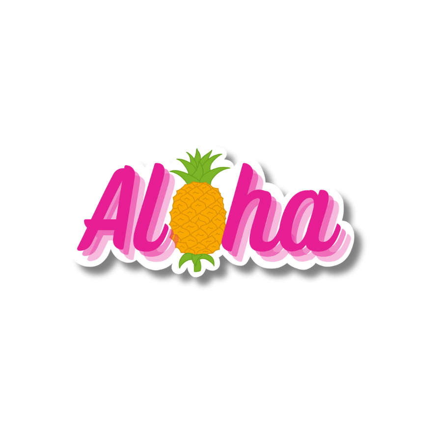 Aloha Pineapple Sticker – Veena & Co.