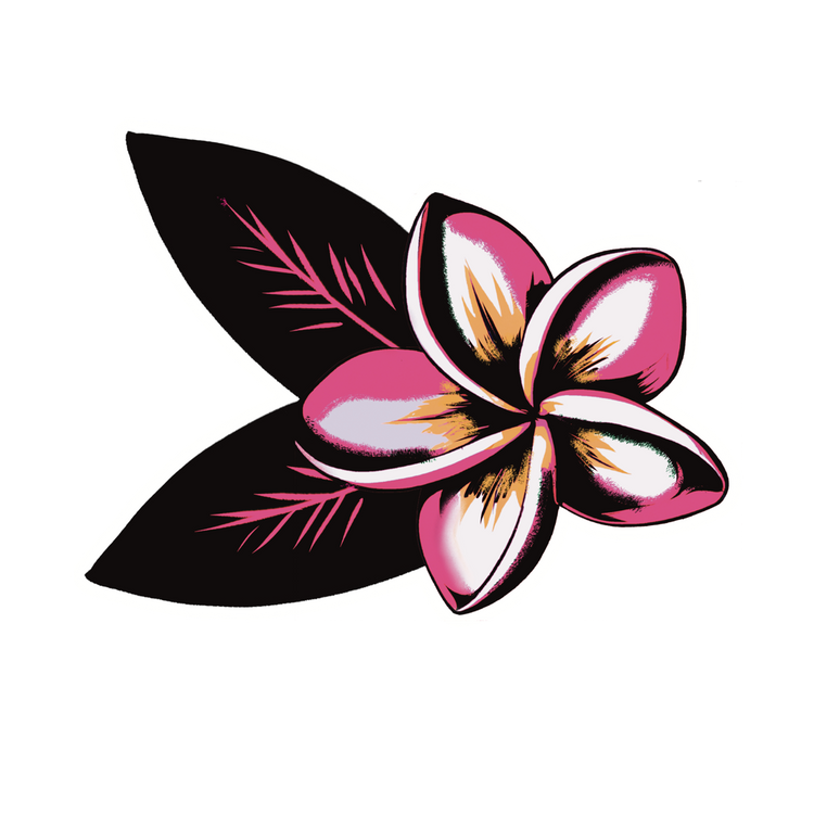 Pink Plumeria Sticker